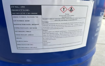 Methylene Chloride in 270kg drums was loaded.